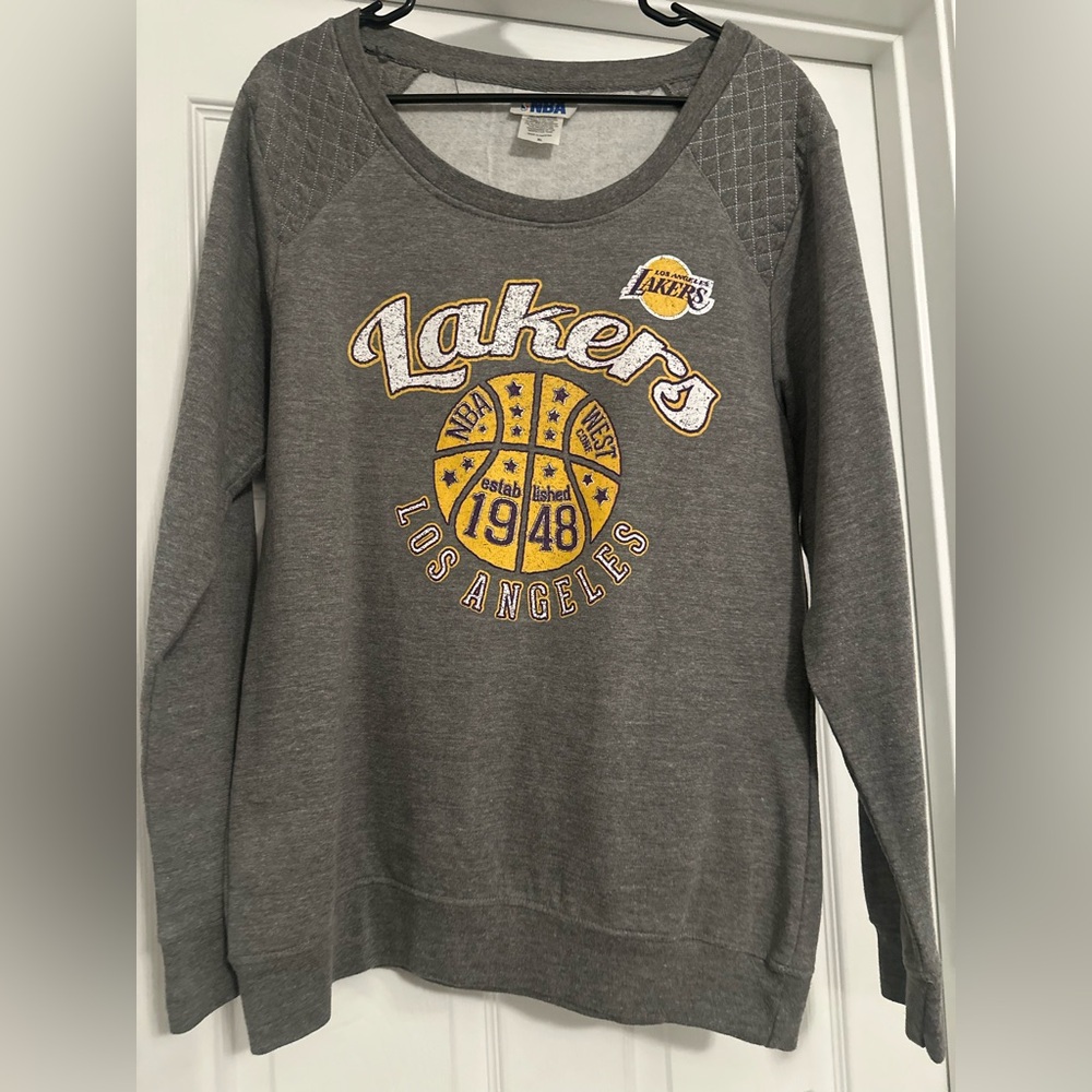 NBA Lakers Gray and Gold Women's Sweater